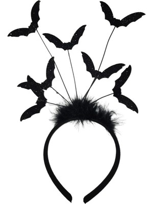 Pandoli Halloween Black Bat Headband Gothic Siyah Renk Yarasa Tacı