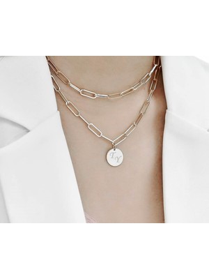 Hediye Shop Kişiye Özel Isim Yada Harf Yazılabilir Gümüş Kaplama Kolye