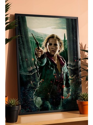 E2 Nova Hermione Granger Özel Tasarım Çerçeveli Tablo - Lüks Harry Potter Savaş Posteri Modern Duvar Dekoru