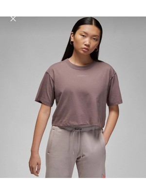 Nike Jordan W J Psg Boxy Gfx Tee Bol Kalıp Kahverengi Kadın T-Shirt DN3333-291