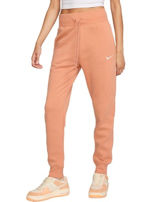 Nike Sportswear Phoenix Polar Kadın Yüksek Bel Eşofman Altı Turuncu