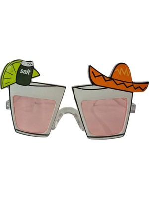 Pandoli Tekila Tequila Parti Gözlüğü Soft Pembe Camlı Hawaian