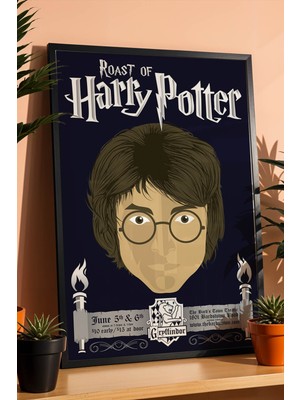 E2 Nova Harry Potter Minimalist Illüstrasyon Çerçeveli Tablo - Lüks Modern Karakter Posteri Duvar Dekoru