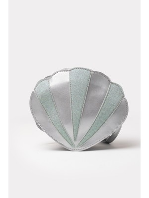 İcone Bag Deniz Kabuğu Simli Kız Çocuk Çanta, El ve Omuz Kız Çocuk Çantası