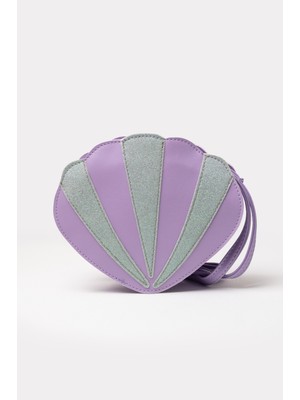 İcone Bag Deniz Kabuğu Simli Kız Çocuk Çanta, El ve Omuz Kız Çocuk Çantası