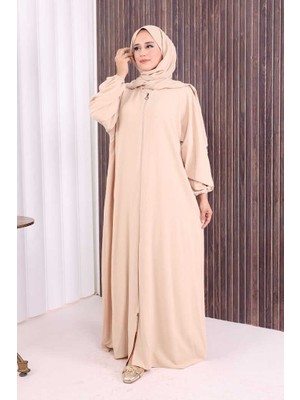 Bym Fashion Şallı Namaz Elbisesi 3857 Taş