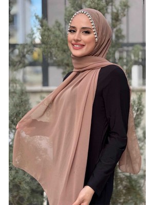 Bym Fashion İncili Şal 2028 Vizon