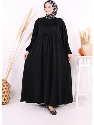 Bym Fashion Kalp Robalı Elbise 6016 Siyah