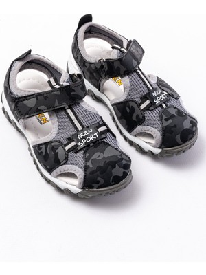 Erkek Çocuk Füme Kaydırmaz Taban Spor Sandalet