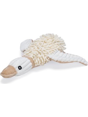 Köpek Oyuncağı, Sesli, Ördek, Peluş, Beyaz, 33X33X9CM