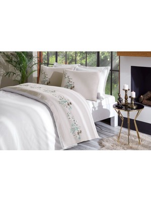 Özdilek Akfil Boutique -Cozy Bej- Çift Kişilik Nevresim Takımı (4 Yastık Kılıflı)