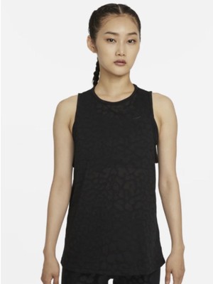 Nike Pro Dri-Fit Seasonal Lepard Printed Training Siyah Kadın Atlet DJ6442-010