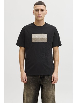 Jack & Jones Jcofusıon Dots Print Erkek Tişört Bisiklet Yaka Kısa Kollu