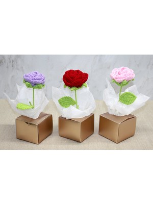 Ttt Kutulu Tekli El Örgüsü Gül Kutulu