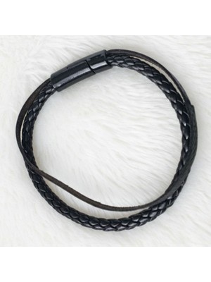 Uretti - Ali 7128 9341 El Yapımı Unisex Deri Ip Bileklik