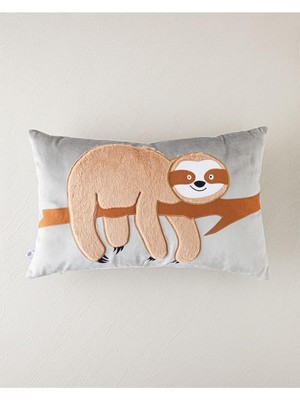 Faultier Bebe Dekoratif Kırlent 35X55 cm Açık Gri