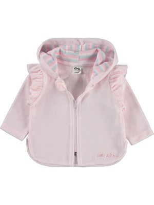 Civil Baby Kol Fırfırlı 6-18 Ay Hırka - Pembe 9-12 Ay
