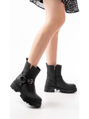 Sibel Gürel 868-2015 Siyah Fermuarlı Günlük Kadın Bot