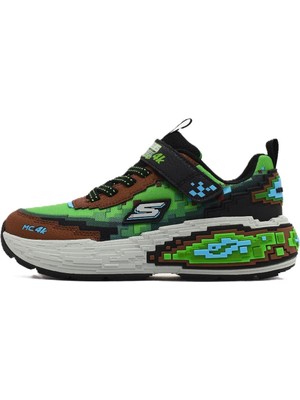 Skechers Mega-Craft 4 K Kids Sneaker Lastik Bağcıklı Cırtlı Çocuk Ayakkabısı Yeşil