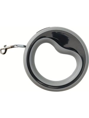 Yuvarlak Şeritli Otomatik Köpek Gezdirme Tasması 2.5 Metre 20 kg Siyah