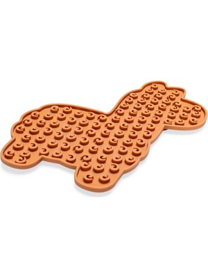 Yavru Köpek Mama Yeme Oyuncağı, Lama Şeklinde, Silikon, Kahverengi, 25X22CM