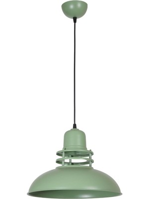 Fer Avize Fener Modern Tasarım Sıvama Sarkıt Metal Yeşil Sarkıt Renk Cafe - Mutfak Tekli Avize