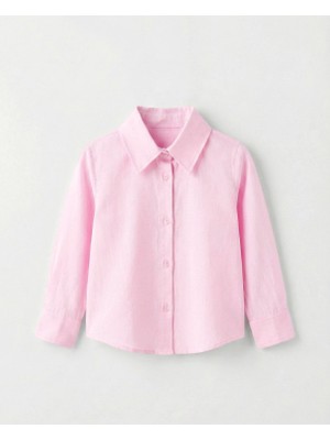 Connemara Kız Çocuk Pembe Uzun Kollu Gömlek – Rahat ve Şık Model