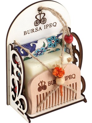 Bursa İpek Kırmızı Karanfil Desen Hediyelik Hamam Seti