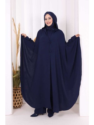 Tunik, Pantolon ve Abaya Üçlü Takım 8663 Lacivert