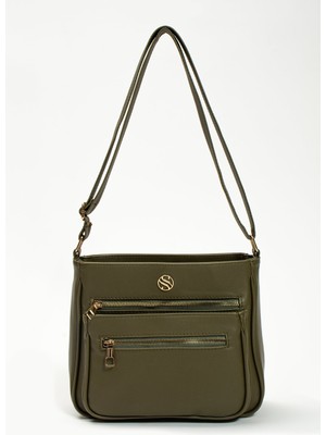 Morpelikan Kadın Ayarlanabilir Çarpraz Askılı Dört Cepli Omuz Çantası