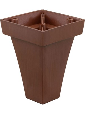 Venüs Lüks Mobilya Kanepe Sehpa Tv Ünitesi Koltuk Ayağı 10 cm Kahverengi Ahşap Desenli Baza Ayak