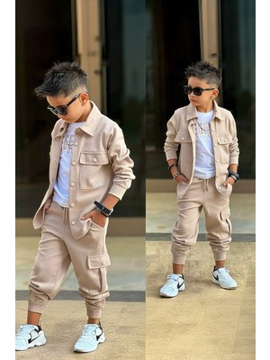 Miniğimin Cicileri Legends Ceketli Erkek Çocuk 3 Lü Takım - Bej