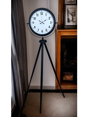 Zentime Siyah Tripod Ayaklı Dekoratif Saat