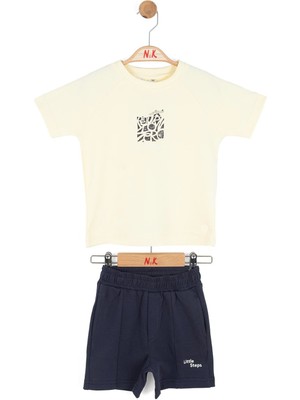 Nk Erkek Bebek Step Takım 1-4 Yaş Sarı-Lacivert