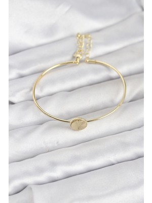 Clariss Gold Renk Pirinç Model Kadın Bileklik