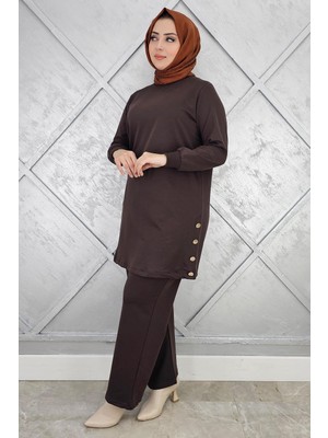 Pys Giyim Kadın Düğme Detaylı Tesettür Takım