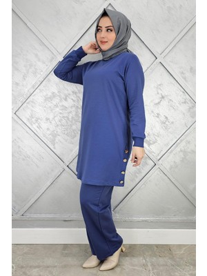 Pys Giyim Kadın Düğme Detaylı Tesettür Takım