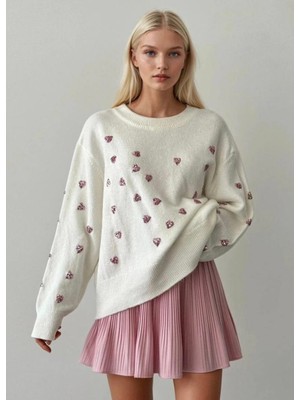 Bisou Kalp Detaylı Triko