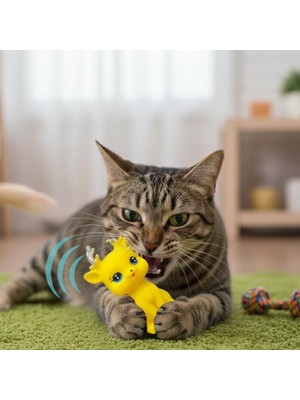 Ttt Evcil Hayvan Sesli Geyik Şeklinde Plastik Oyuncak