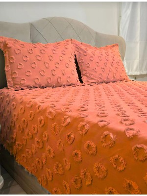 DİA BELLA Ponpon Desen 3 Parça Yatak Örtüsü