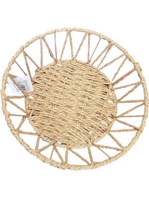 Ttt Doğal Örgü Yuvarlak Sepet