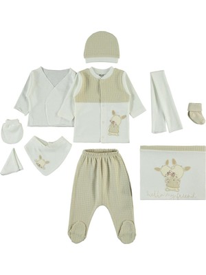 Civil Baby Kız Bebek Zıbın Setleri  - Bej 0-1 Ay