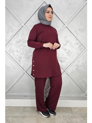 Pys Giyim Kadın Düğme Detaylı Tesettür Takım