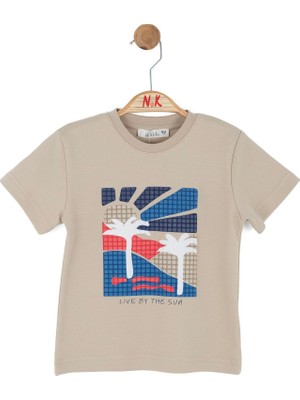 Nk Erkek Bebek Sun Tshirt 1-4 Yaş Bej
