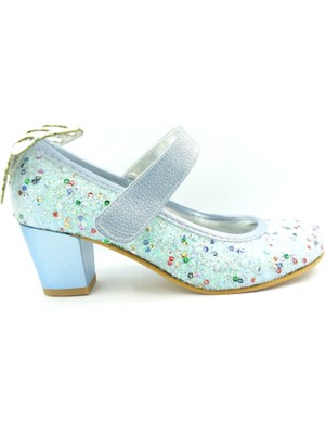 Mini Women Yeşil Kız Çocuk Topuklu Abiye Ayakkabı