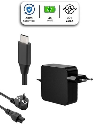 Ttt 20V 2.25A Type-C 45W Lenovo Için Laptop Adaptör