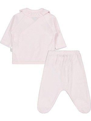 Civil Baby Balerin Nakışlı  Zıbın Takımları - Pembe 0-1 Ay
