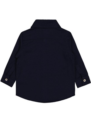 Civil Baby Dinozor Nakışlı 6-18 Ay Gömlek - Lacivert 18-24 Ay