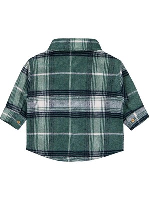 Civil Baby Oduncu 6-18 Ay Gömlek - Yeşil 9-12 Ay