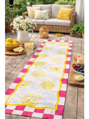 Marte Home Renkli Desen Baskılı Dekoratif Runner